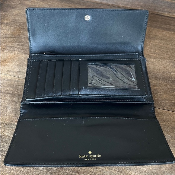 Kate Spade Black Pebbled Leather Wallet - Picture 3 of 12